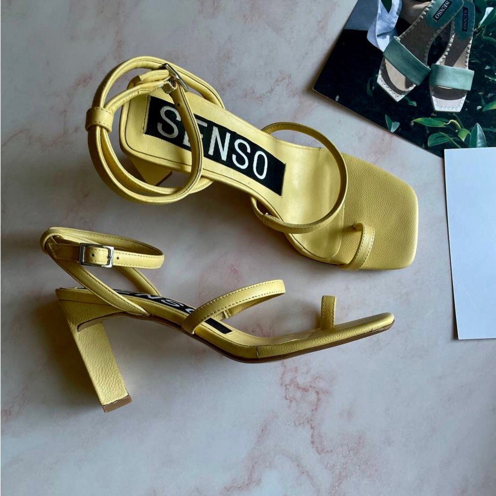 Senso leather heeled sandals, color: zest, size: 37 - Picture 4 of 10